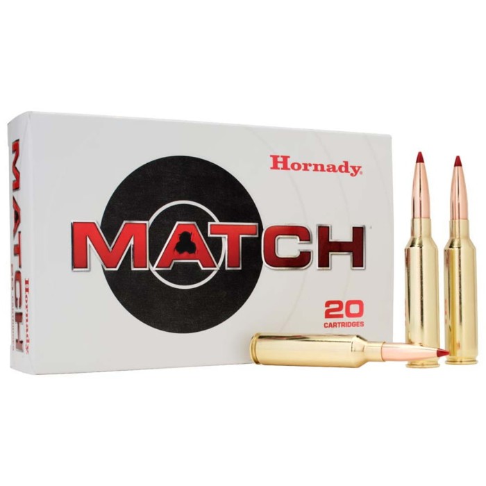 Hornady, Match, 7MM PRC, 180 Grain, Extremely Low Drag Match Projectile, 20 Round Box