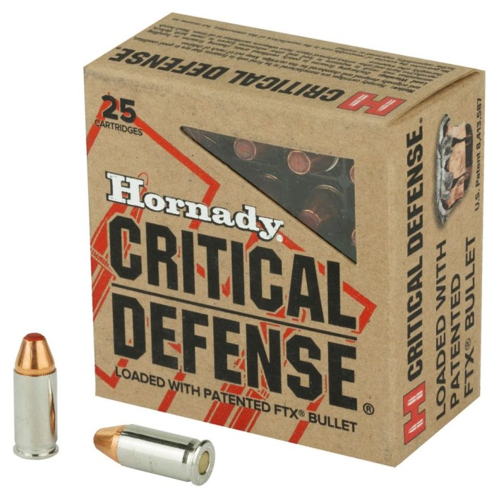 Hornady Critical Defense 32 ACP 60gr Flex Tip Expanding Handgun Ammo - 25 Rounds - Dirty Bird Industries