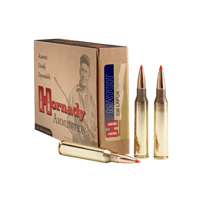 Hornady Ammo 338 Lapua Mag 250 Gr Bthp Match - Dirty Bird Industries