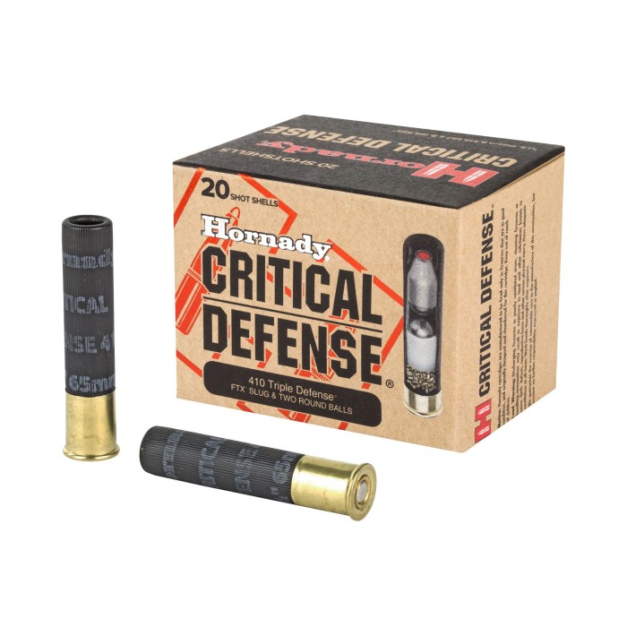 Hornady Critical Defense 410 Gauge 2.5 Defender, 20 Round Box - Dirty Bird Industries