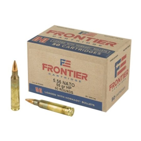 Hornady Frontier Rifle 5.56 NATO 55 GR Hollow Point Match 50 Rounds - FR2405