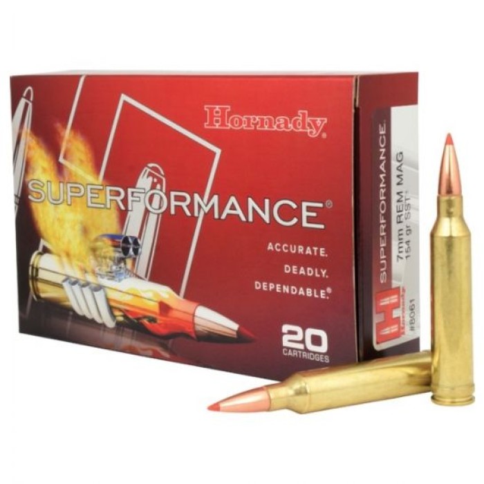 Hornady 7mm Rem Mag 154gr SST Superformance Ammunition 20rds- - -8061