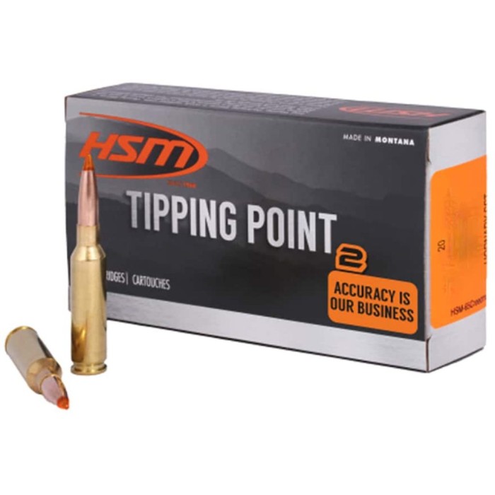 HSM Tipping Point 2 300 Winchester Magnum, 165gr, Hornady SST, 20rd Box