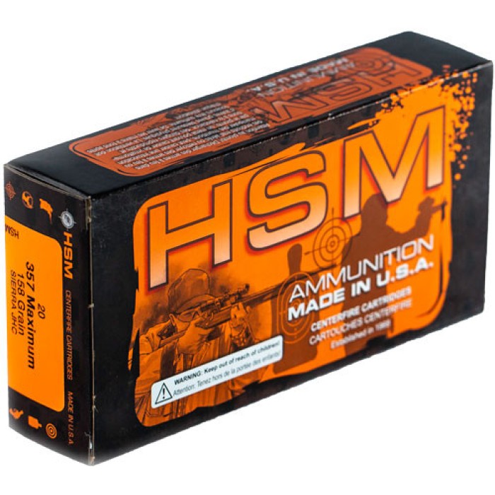 Hsm Ammo .357 Maximum - 158gr Sierra Jhp 20-pack