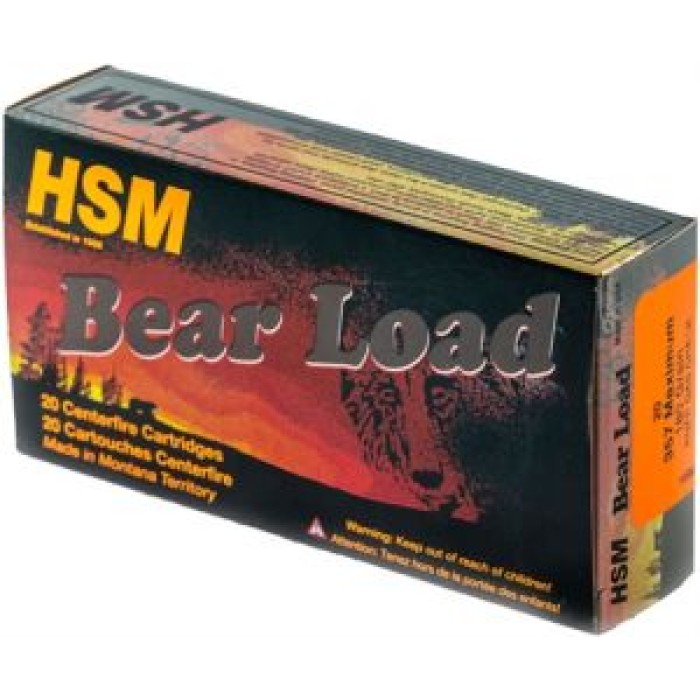 Hsm Ammunition Bear 357 Maximum 180Gr Rnfp 20Rd 25Bx/Cs 357MAX-3-N