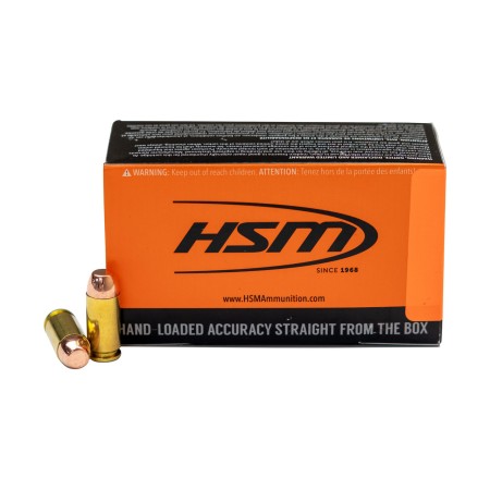 Hsm Ammo Subsonic .40sw 180gr - Plated Lead Flat Nose 50-pack