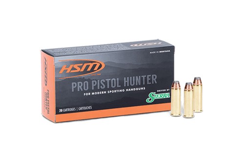 HSM Ammunition Pro Hunter .44 Magnum 300 Grain Soft Point Brass Cased Centerfire Pistol Ammo, 50 Rounds, HSM-44M-17-N