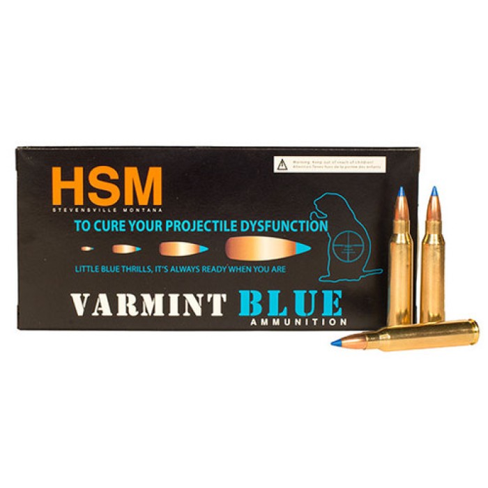 HSM VARMINT BLUE 223REM 55GR BLITZ KING 20rds