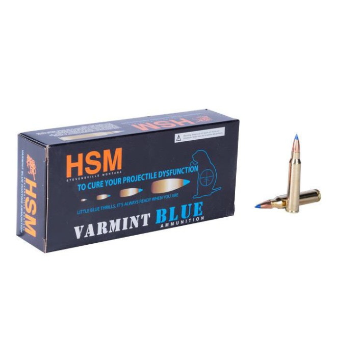 HSM Varmint Blue .223 Remington 55 Grain BlitzKing Centerfire Rifle Ammo