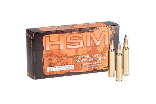 HSM Ammunition Varmint .223 Remington 50 Grain, Hornady V-MAX, Brass Cased Rifle Ammo, 50 Rounds, HSM-223-22