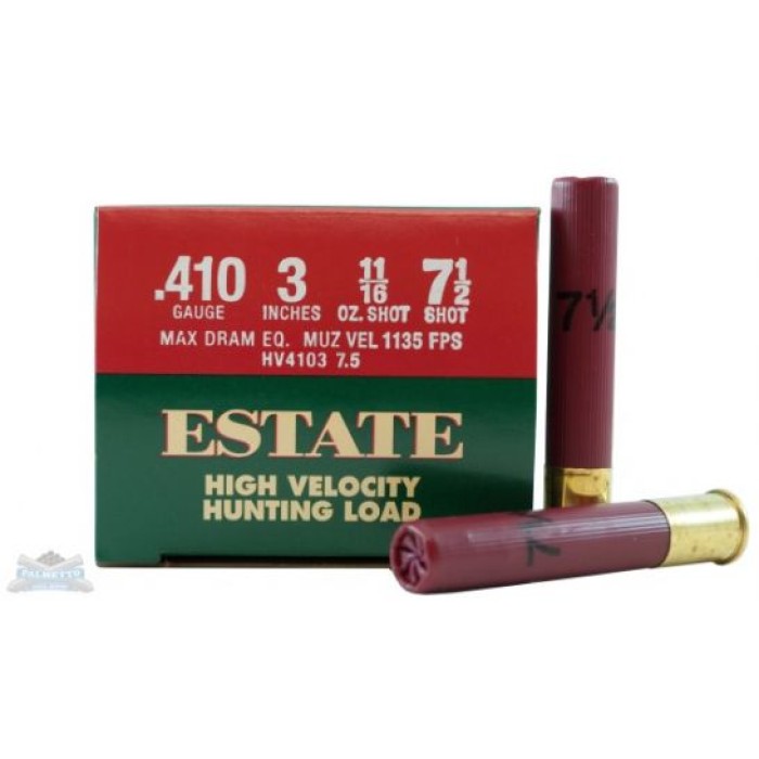 Estate 410ga 3" 11/15oz #7.5 Shotshell Ammunition 25rds - HV410375