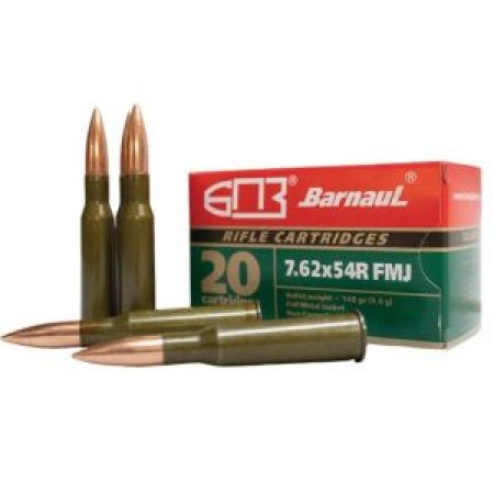 BARNAUL 762X54R 148gr FMJ steel lacquered 500rd case