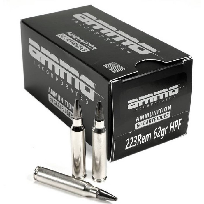 AMMO INC .223 62gr HPF Hollow Point Frangible Rifle Ammunition 50rd Box