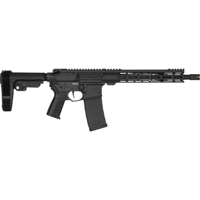 CMMG Banshee MK4 5.56x45mm 12.50" AR Pistol, Black - Versatile Tactical Pistol - 55AC20AAB