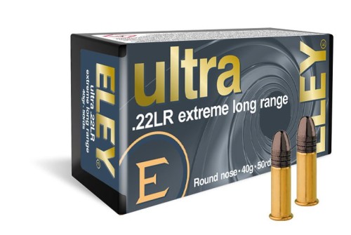 Eley Ultra .22lr Extreme Long Range, 40gr Round Nose, 50rd Box