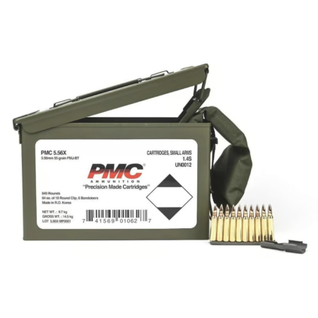 PMC X-Tac 5.56 NATO 55gr FMJBT 840rds w/ Bandoleer in M2A1 Ammo Can - 5.56X(M/B)