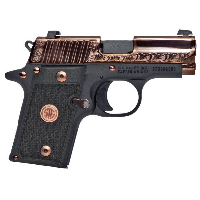 SIG SAUER P238 .380 ACP 2.7in 6rd Rose Gold Semi-Automatic Pistol (238-380-ERG)