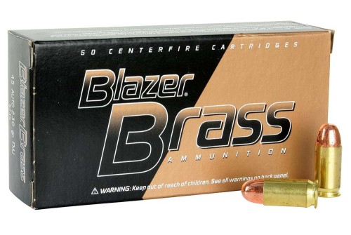 Blazer Ammunition Blazer Brass 45 ACP 230 Grain Full Metal Jacket 50 Rd Bx