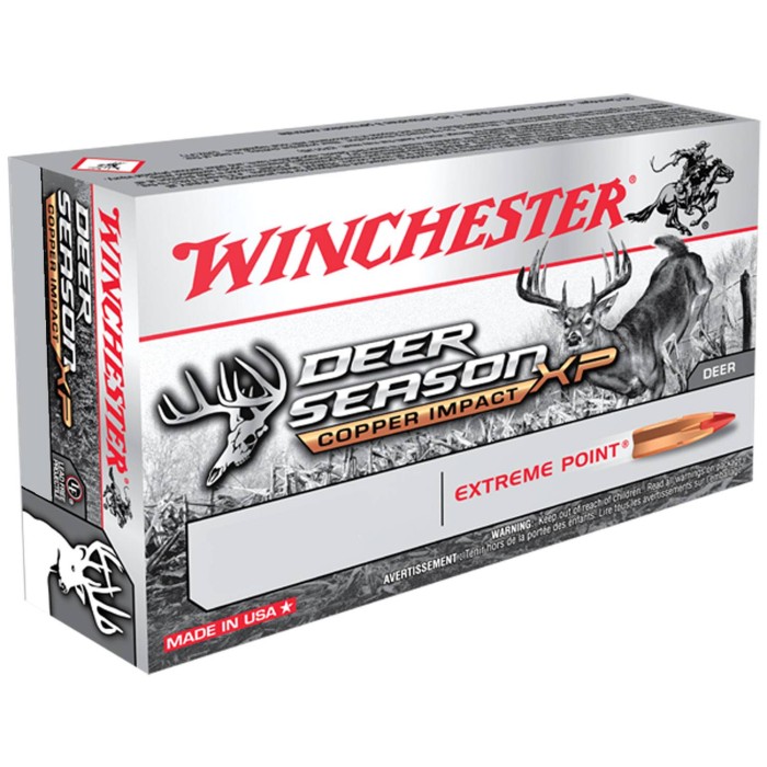 Winchester Ammo Copper Impact 300 Win Mag 150 gr Extreme Point Copper 20 Bx (Lead Free) - Brass Casing - Dirty Bird Industries