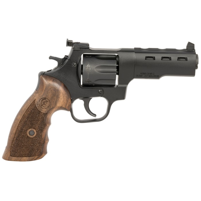 Taylor's & Company 963 MF Defense Revolver 357 Magnum 4" Barrel 7-Round Matte Black Wood