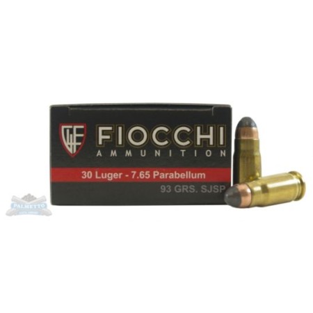 Fiocchi 30 Luger SJSP 93gr 50 Rounds Ammunition - 765B