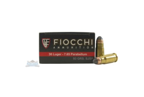 Fiocchi 30 Luger SJSP 93gr 50 Rounds Ammunition - 765B