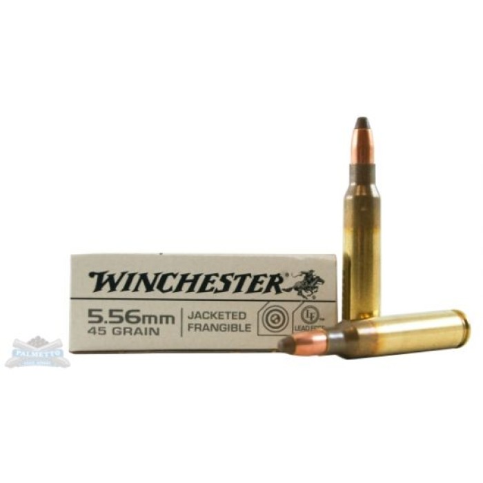 Winchester 5.56 Ammo 50 Grain Jacketed Frangible, 20 rds/box - USA556JF