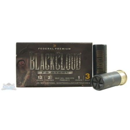 Federal 12ga 2.75" 1oz #3 Black Cloud Waterfowl Shotshell Ammunition 25rds - PWB146 3