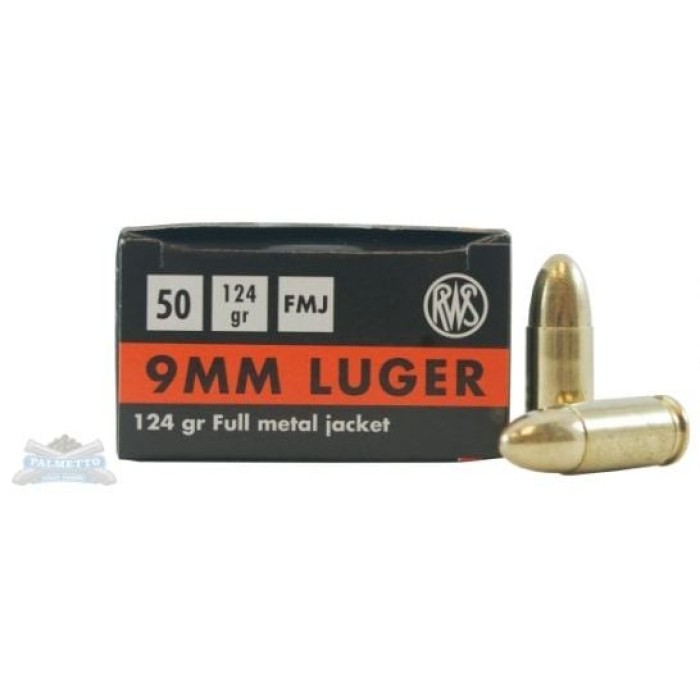 Rws 210140050 Sport 9Mm Fmj 124Gr 50/20