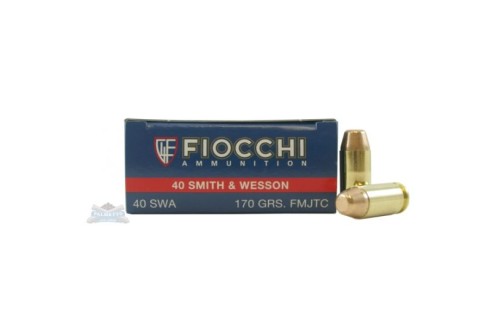 Fiocchi 40 S&W 170gr FMJTC Ammunition 50ct box- - -40SWA