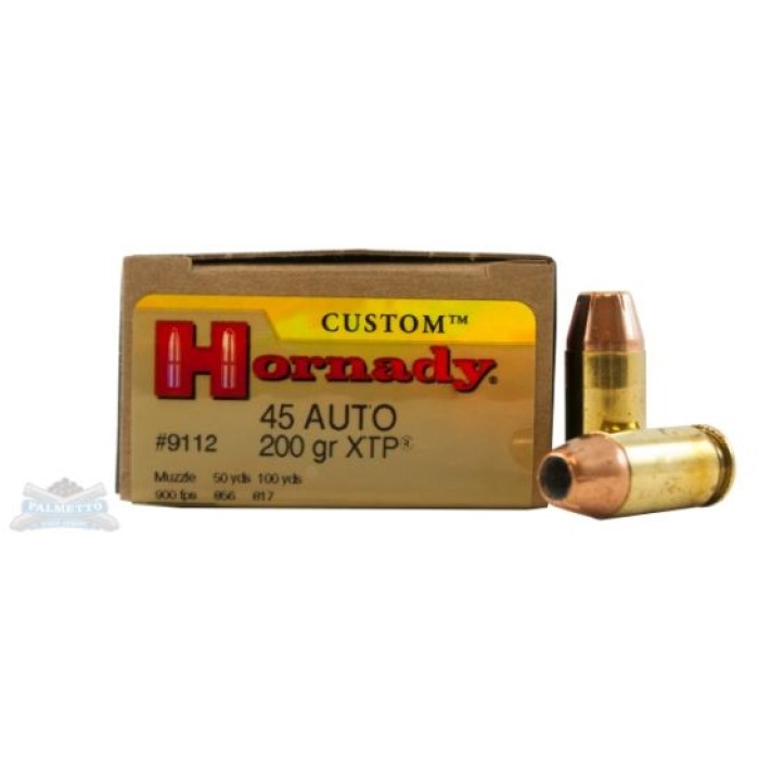 Hornady .45 Auto/ACP 200 gr XTP Custom Pistol Ammunition 20rds - 9112