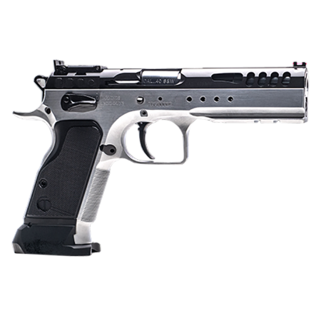 Italian Firearms Group Limited Master 9mm 4.75" Barrel 17rd Hard Chrome Black Steel Slide Black Polymer Grip