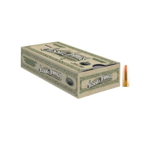 Ammo, Inc. Jesse James 9mm Luger 115 Grain Full Metal Jacket Brass Cased Pistol Ammo, 50 Rounds, 9115TMC