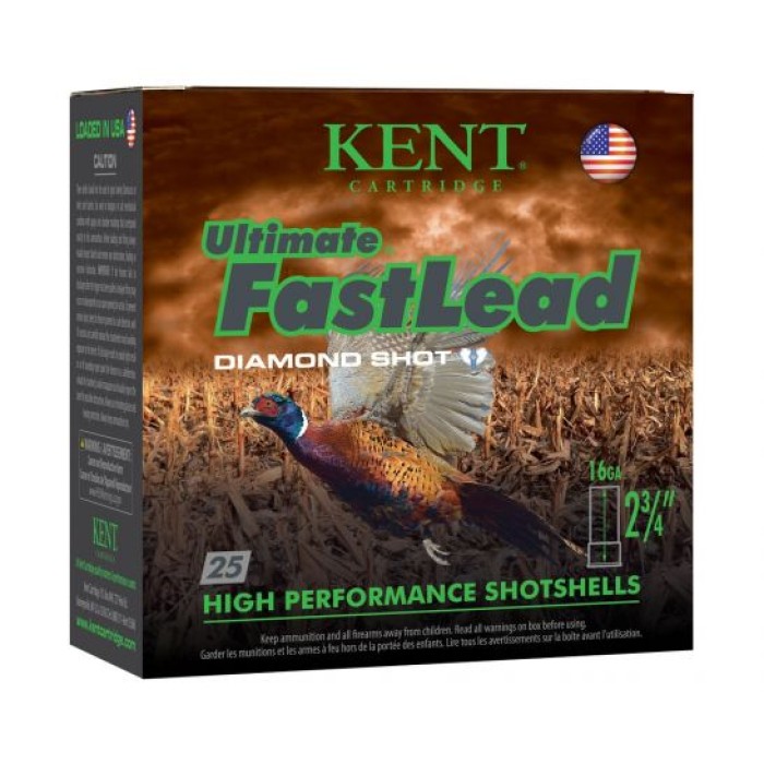 Kent Ultimate Fast Lead 16 Gauge 2 3/4" 1 oz 5 Shot 25 Rounds - K162UFL285