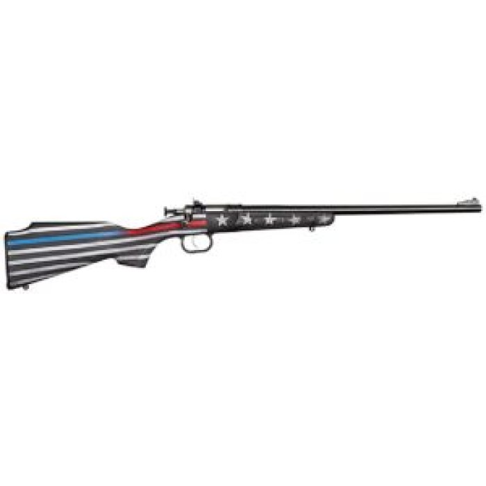 KEYSTONE CRICKETT GEN 2 RIB 22 LR 16.125 IN BBL WHITE STARS & STIPES CKOTE FIRE/POLICE TRIBUTE