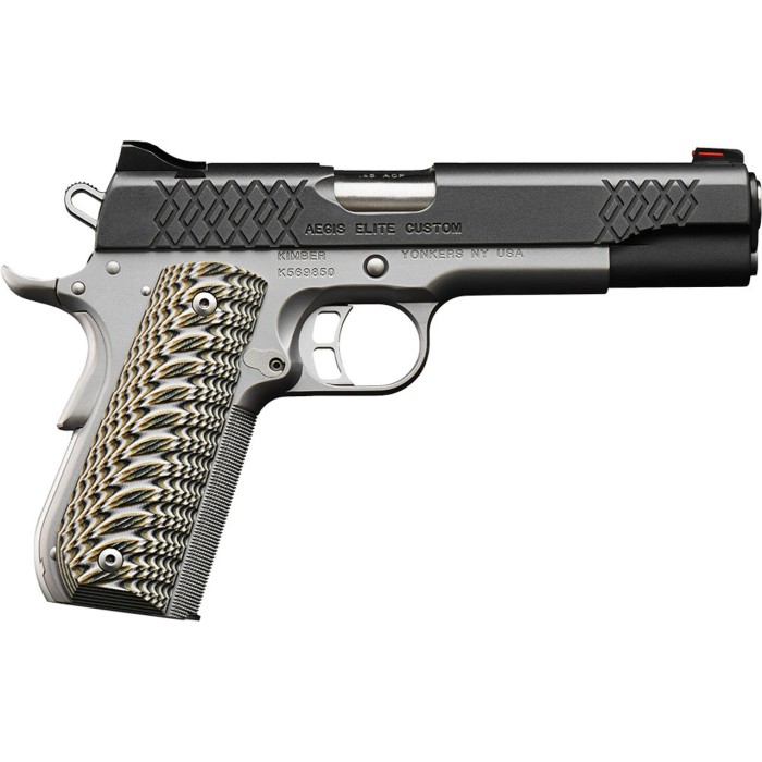 Kimber Aegis Elite Custom 9mm, 5" Barrel, FO Sights, Satin Silver, 9rd