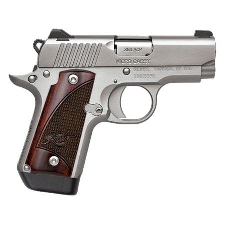 Kimber Micro Carry .380 ACP, 2.8" Barrel, Stainless, Rosewood, NS, Holster, 3x 7rd Mags