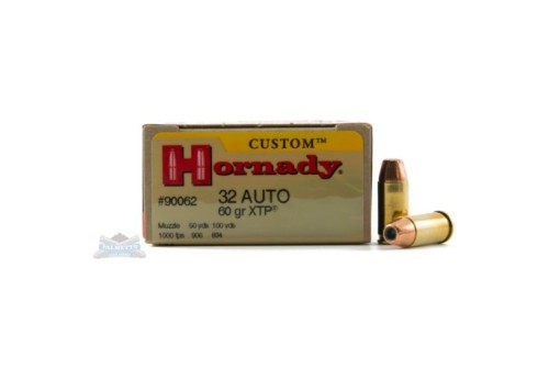 Hornady .32 Auto/ACP 60gr XTP Custom Pistol Ammunition 25rds - 90062