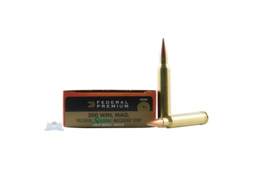 Federal 300 Winchester Magnum 190gr Sierra MatchKing BTHP Gold Medal Ammunition 20rds - GM300WM