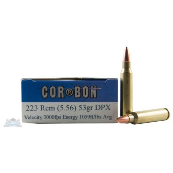 Corbon 223 Remington 53 Grain Deep Penetrating X Bullet - Brass Casing