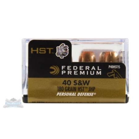 Federal 40 S&W 180gr HST Ammuniiton 20rds - P40HST1S