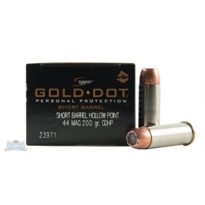 Speer 44 Magnum 200gr Gold Dot Ammunition 20rds - 23971