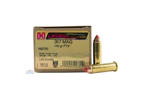 Hornady 92755 LEVERevolution  357 Mag 140 gr Flex Tip eXpanding 25 Bx/ 10 Cs