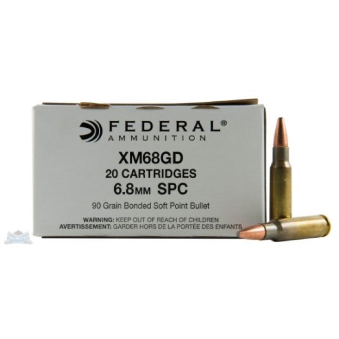 Federal 6.8mm SPC 90gr Bonded SP Ammunition 20rds - XM68GD