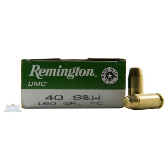 Remington UMC 40 S&W 180gr MC Pistol Ammunition 50rds - L40SW3