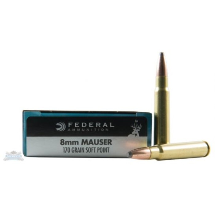 Federal 8mm Mauser 170gr SP Power-Shok Ammunition 20rds - 8A