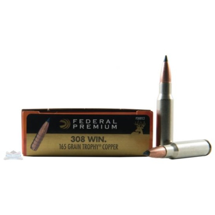 Federal 308 165gr Trophy Copper Vital-Shok Ammunition 20rds - P308TC2