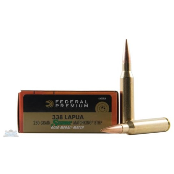 Federal 338 Lapua Magnum 250gr Sierra MatchKing BTHP God Medal Ammunition 20rds - GM338LM