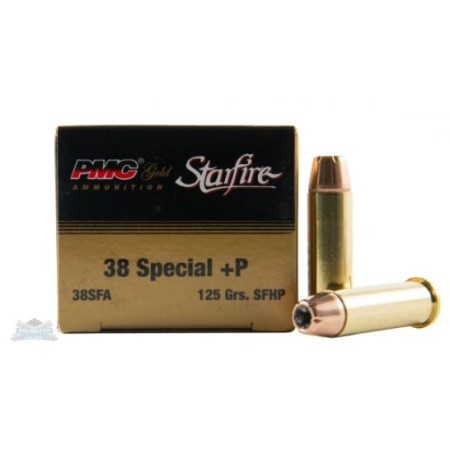 PMC Ammunition Starfire .38 SPL+P 125 Grain SFHP Brass Cased Pistol Ammo, PMC38SFA