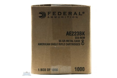 American Eagle .223 55gr FMJBT Ammunition 1000rds - AE223BK